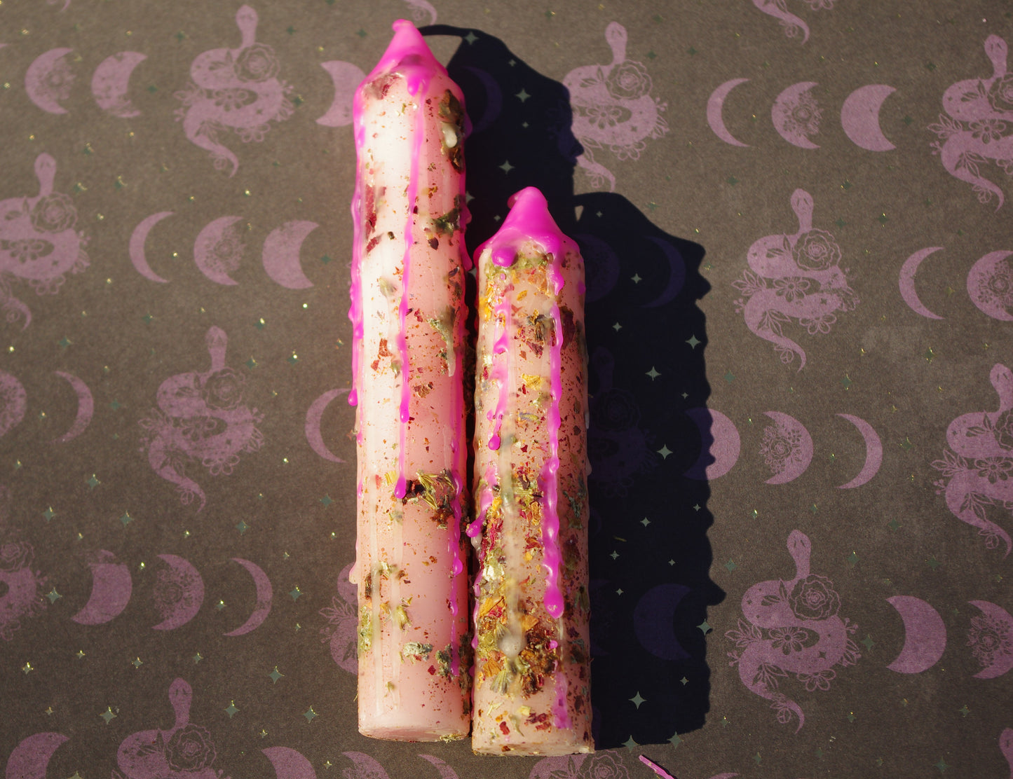 Herb Dripped Taper Candles