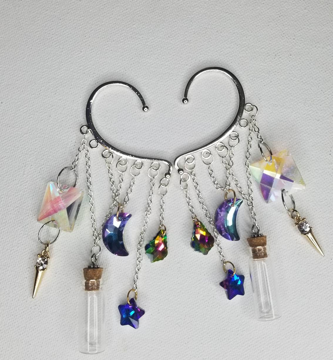 Sun Catching Prism Ear Wraps