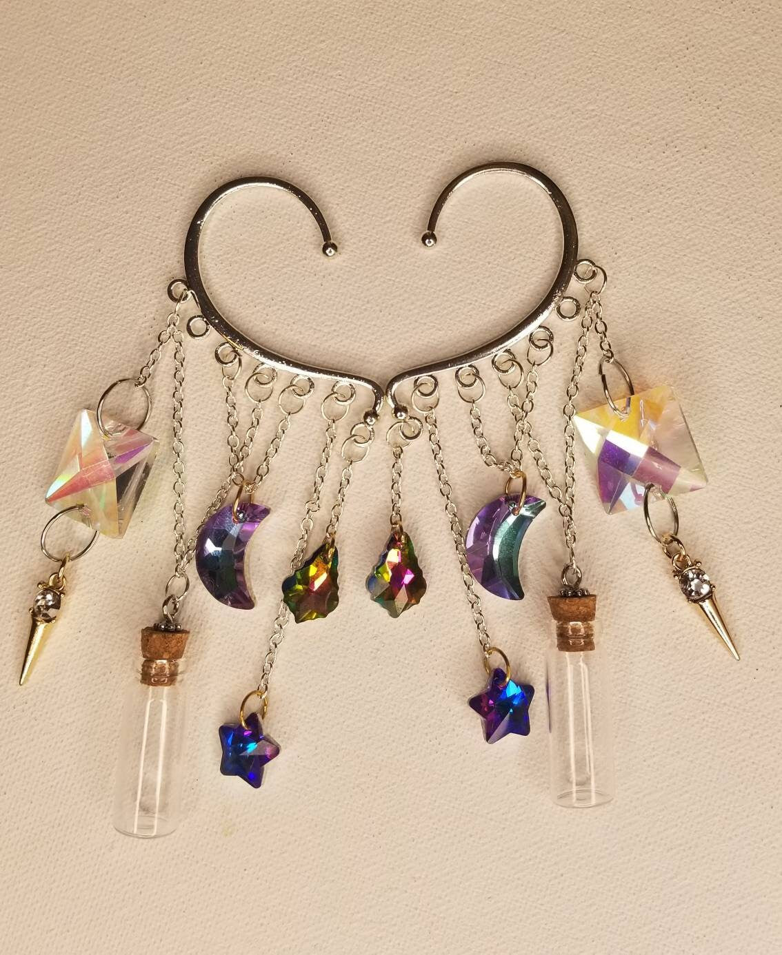 Sun Catching Prism Ear Wraps