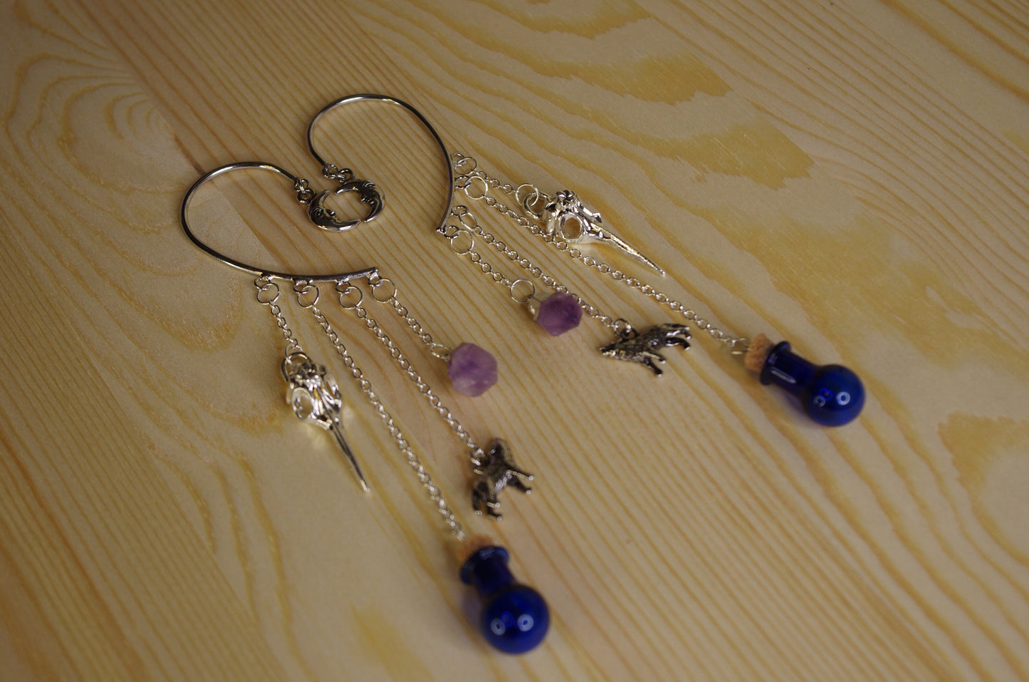 Lunar Ear Wrap Dangle Earring Cuffs