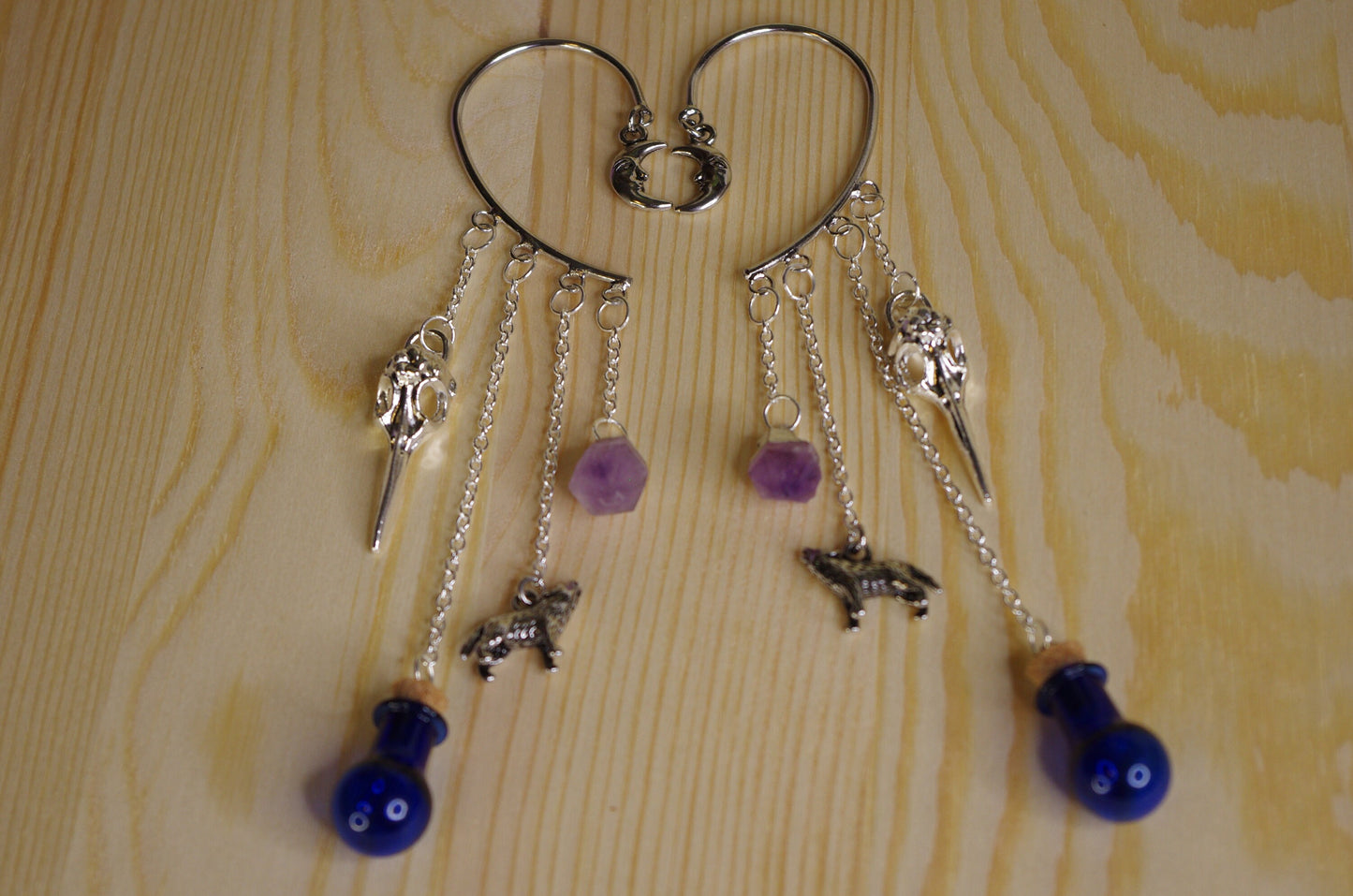 Lunar Ear Wrap Dangle Earring Cuffs