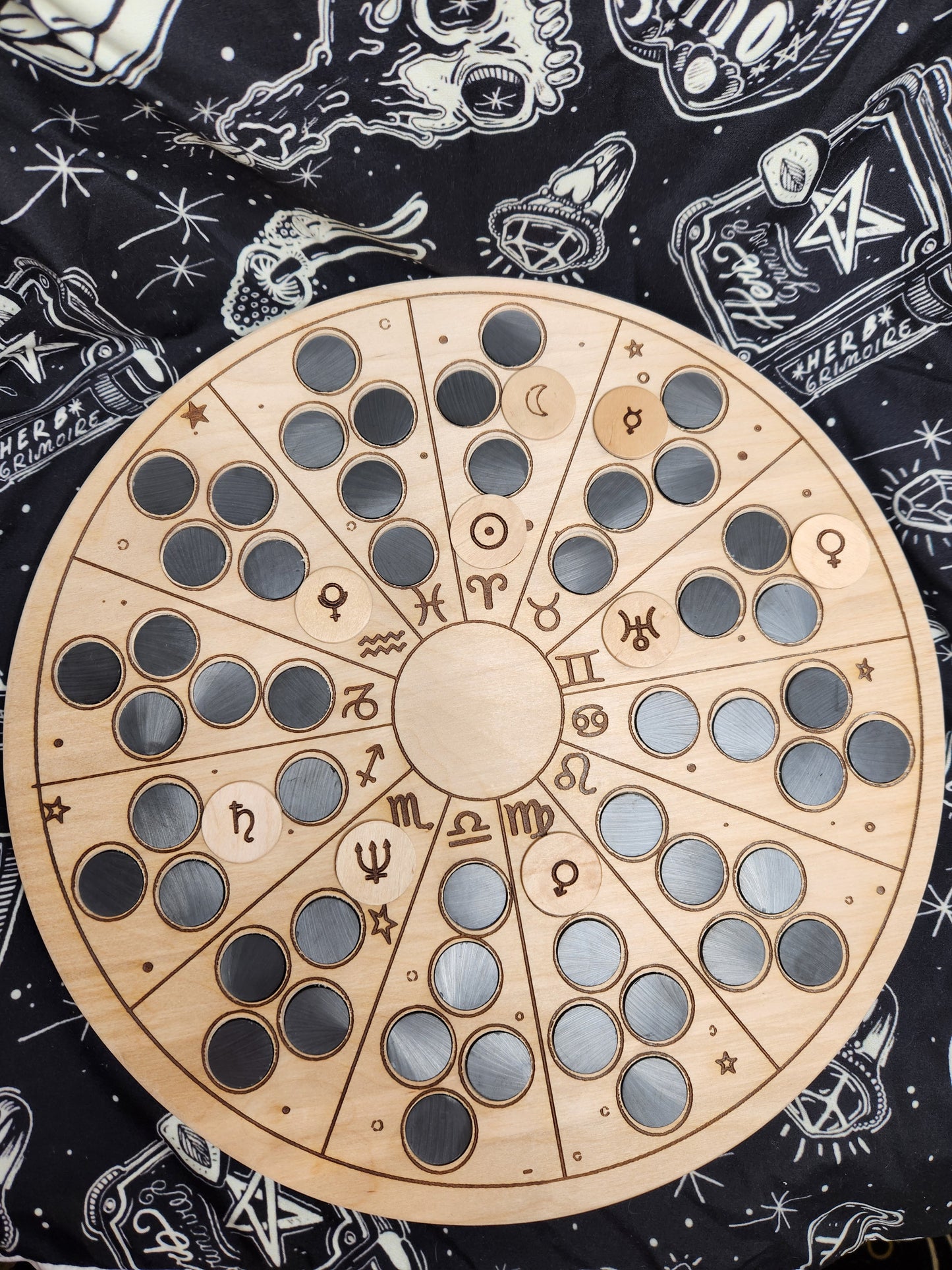 Magnetic Planet Tracking Wheel Astromancy Zodiac Tracker