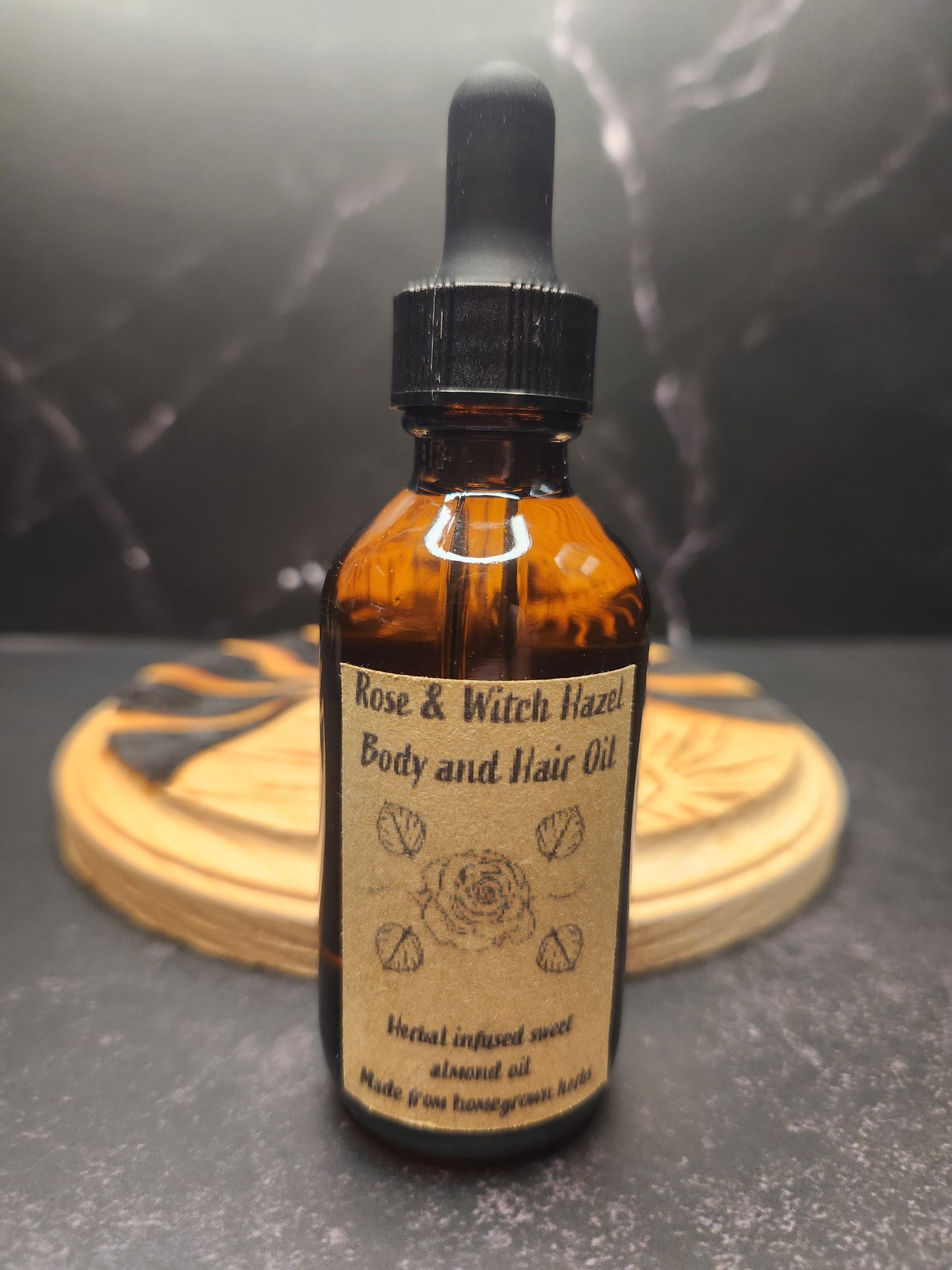 Herb Infused Hair Oil - Rose and Witch Hazel