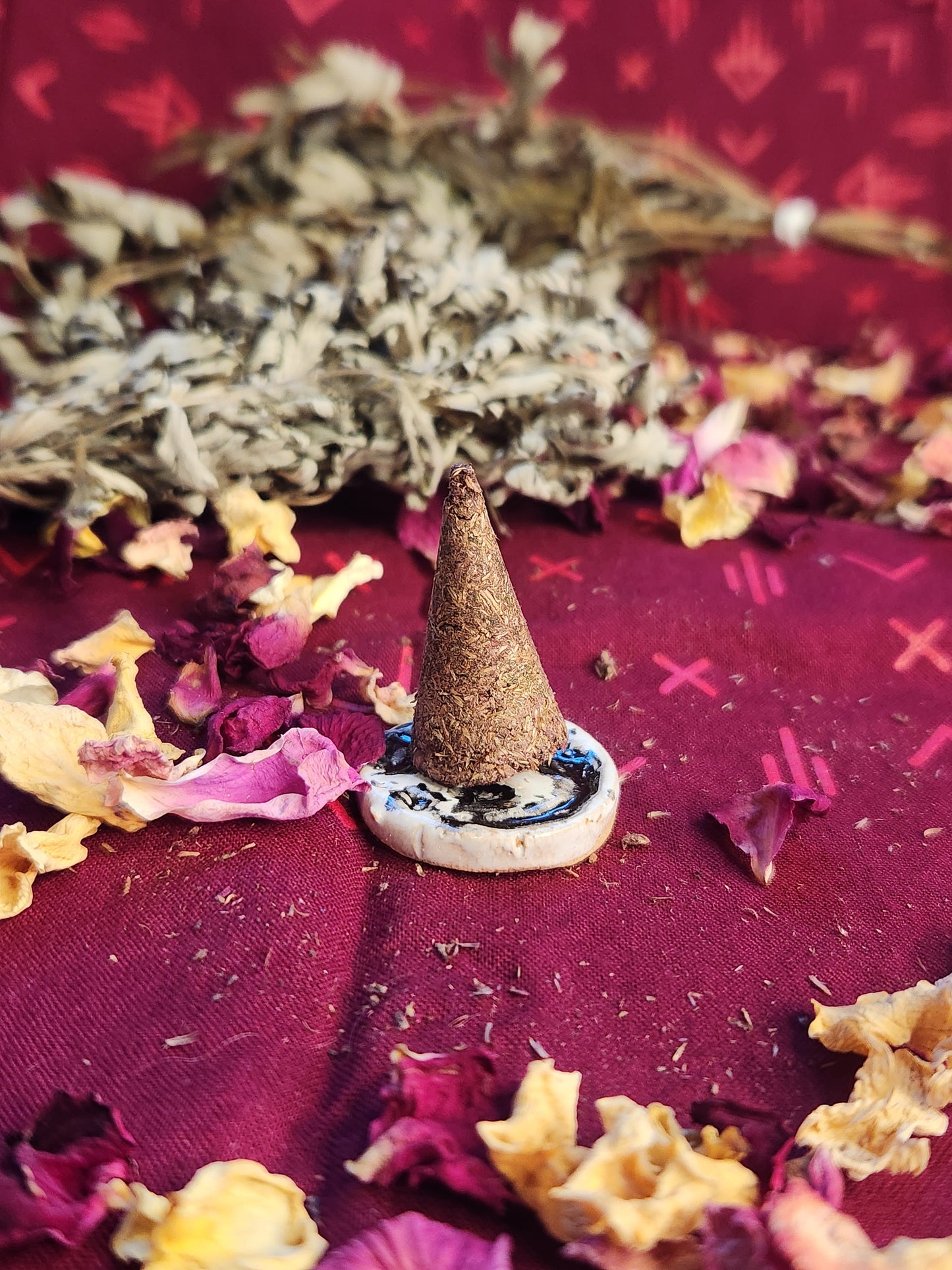 Mugwort & Rose Handmade Incense Cones