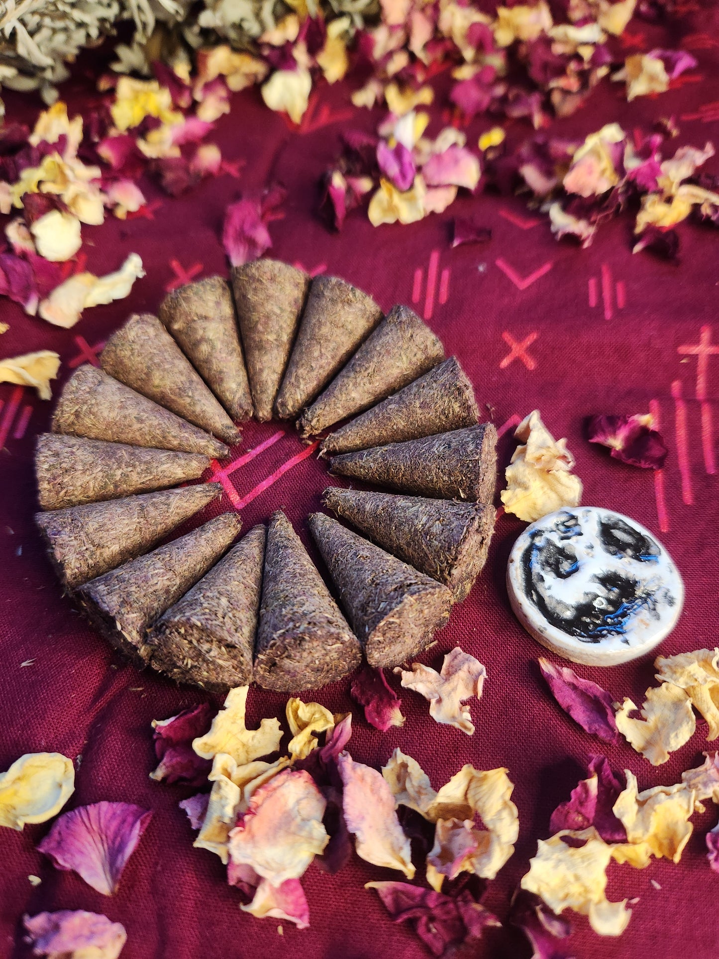 Mugwort & Rose Handmade Incense Cones